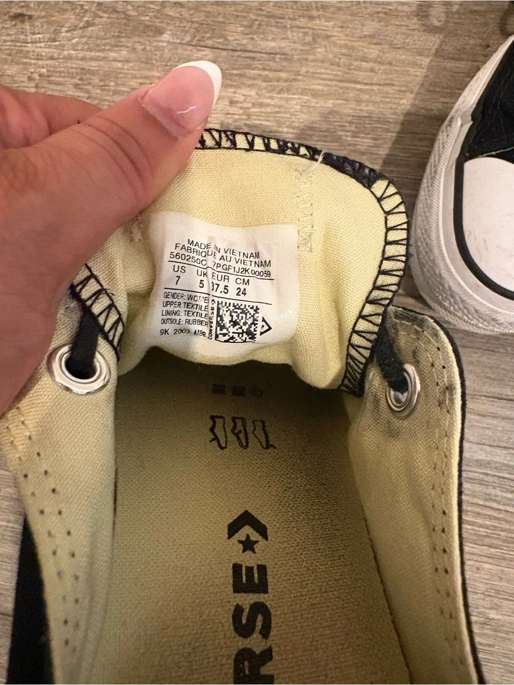 Converse Black and Cream Low-Top Sneaker - Picture 4 of 4